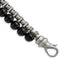 Stainless Steel Brushed Box Chain & Black Onyx 2 Strand Bracelet