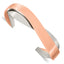 Stainless Steel Polished Rose IP-plated Layered and Twisted Cuff Bangle Bracelet for Women