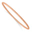 Chisel Slip On Bangle Bracelet in Rose IP-Plated Stainless Steel, 2mm - Sophia Jewelers