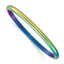 Chisel Rainbow Bangle Bracelet in Stainless Steel, 4mm Hinged, 6.2 Inch - Sophia Jewelers