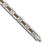 Stainless Steel Polished Black and Rose IP-plated Link Bracelet for Men