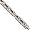 Chisel Men's Black Link Bracelet in Rose IP-Plated Stainless Steel, 8.5 Inch - Sophia Jewelers