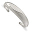 Chisel Laser Cut Domed Cuff Bangle in Stainless Steel, 15mm x 6.8" - Sophia Jewelers