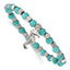 Chisel Seahorse Lab-Created Turquoise Bracelet in Stainless Steel, 6mm, 6.5" - Sophia Jewelers
