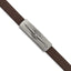 Starburst CZ Leather Bracelet in Bronze Stainless Steel, 10mm, 8 in - Sophia Jewelers