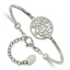 Tree of Life Bangle Bracelet in Stainless Steel, 2.5mm, 5.5in - Sophia Jewelers