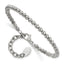 Chisel Stainless Steel Polished 4mm Beaded 6.5 inch Bracelet with 1.5 inch Extension