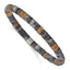 Black Spectrolite Beaded Stretch Bracelet in Stainless Steel, 6mm - Sophia Jewelers