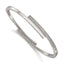 Chisel Crystals Bangle Bracelet in Stainless Steel, 3.5mm Hinged, 6.8 Inch - Sophia Jewelers
