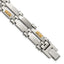 Men's Brushed and Polished Diamond Stainless Steel Bracelet 13.7mm