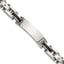Chisel Men's Diamond & Onyx ID Bracelet in Stainless Steel with 14K White Gold Accent (.02 ct. tw.), 8.8 Inch - Sophia Jewelers