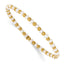 Gold-Tone Polished Freshwater Cultured Pearl Stainless Steel Bracelet 3mm
