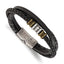 Men's Antiqued Braided Stainless Steel Bracelet 5.4mm