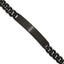 Men's Brushed Black Stainless Steel ID Bracelet 8mm