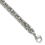 Men's Polished Byzantine Stainless Steel Link Bracelet 6mm