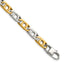 Men's Gold-Tone Polished Anchor Stainless Steel Chain Bracelet 6mm