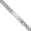 Men's Brushed and Polished Stainless Steel ID Bracelet 8mm