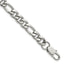 Polished Stainless Steel Figaro Chain Bracelet 8mm