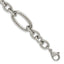 Polished Stainless Steel Link Bracelet 12mm