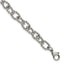 Polished Textured Stainless Steel Link Bracelet 7mm