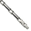 Men's Polished Black Stainless Steel Bracelet 4mm