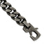 Men's Antiqued Stainless Steel Curb Chain Bracelet 14mm