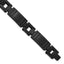 Men's Brushed Black Stainless Steel ID Bracelet 10.5mm