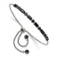Polished Black Cubic Zirconia Stainless Steel Bracelet 1.4mm