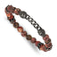 Antiqued Crown Stainless Steel Bracelet 8mm