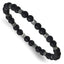 Polished Grey Hematite Stainless Steel Ball (Beaded) Chain Bracelet 6.25mm