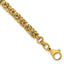 Gold-Tone Polished Byzantine Stainless Steel Chain Bracelet 6mm