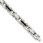 Polished Black Onyx Stainless Steel Bracelet 11mm