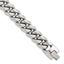 Polished Stainless Steel Curb Chain Bracelet 14mm