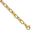 Polished Gold-Tone Stainless Steel Paperclip Chain Bracelet 4.25mm