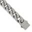 Polished Cubic Zirconia Stainless Steel Cable Chain Bracelet 12mm