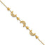Gold-Tone Polished Crystal Moon and Stars Stainless Steel Bracelet