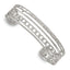 Polished Textured Stainless Steel Bangle Bracelet 15.6mm