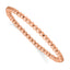 Polished Rose-Tone Stainless Steel Bracelet