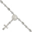 Polished Cubic Zirconia Stainless Steel Bracelet 4.35mm