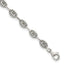 Polished Anchor Stainless Steel Paperclip Chain Bracelet 4.35mm