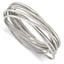 Chisel Intertwined 9-Piece Bangle Set in Stainless Steel, 3mm - Sophia Jewelers