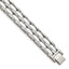 Chisel Row White Ceramic Link Bracelet in Stainless Steel, 12mm, 8.2 Inch - Sophia Jewelers