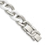 Chisel White Ceramic Curb Link Bracelet in Stainless Steel, 15mm, 7.5 Inch - Sophia Jewelers
