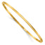 Chisel Bangle Bracelet in Yellow IP-Plated Stainless Steel, 2mm - Sophia Jewelers