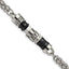 Men's Beads Bracelet in Black IP-Plated Stainless Steel, 8.2 Inch - Sophia Jewelers