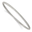 Chisel Bangle Bracelet in Stainless Steel, 3mm Textured - Sophia Jewelers