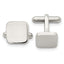 Stainless Steel Polished Rounded Square Cufflinks for Men
