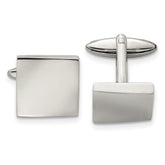 Chisel Stainless Steel Polished Square Cufflinks