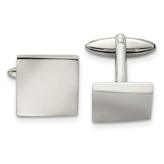 Chisel Stainless Steel Polished Square Cufflinks