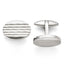 Stainless Steel Polished and Matte Oval Cufflinks for Men